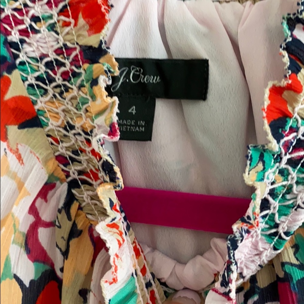 NWOT - J. Crew Sleeveless Mock neck Smocked Top - Picture 6 of 8